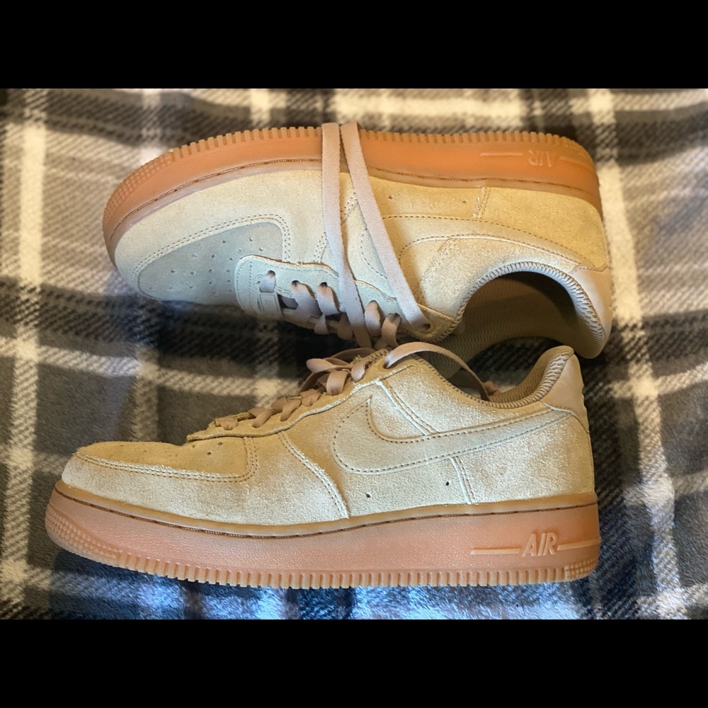 Tan Air Force 1 suede